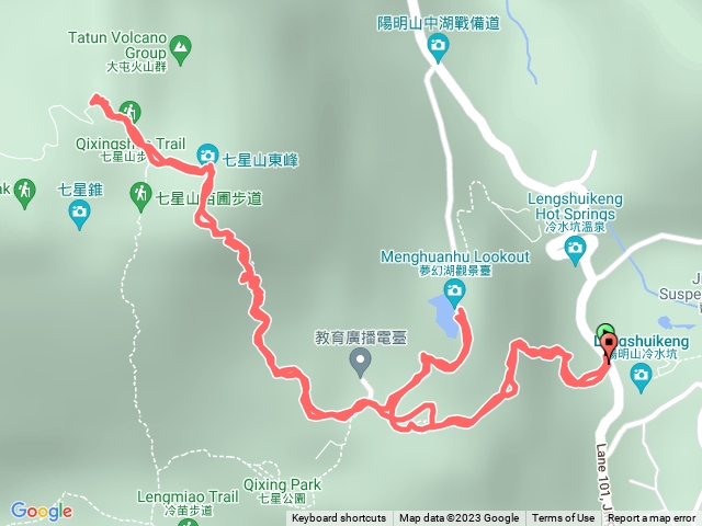 七星山東峰、主峰、夢幻湖、冷水坑往返