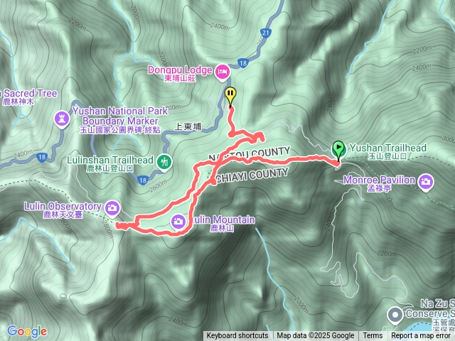 麟趾山、鹿林山、鹿林前山(塔塔加三山縱走)
