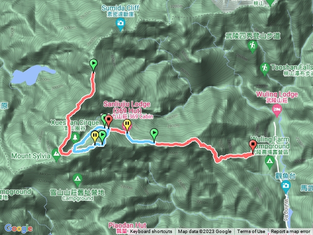 雪山圈谷-甘木林山下黑森林路線2022/12