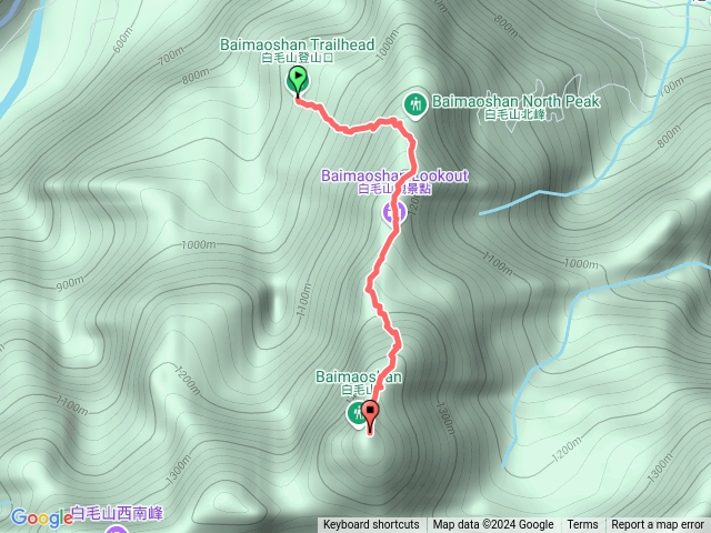 谷關七雄 白毛山 2.7K林道未踢 2024/12/15 星期日