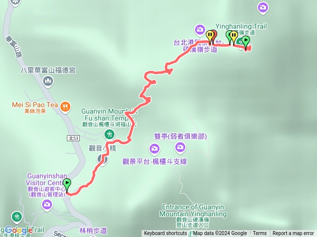 楓櫃斗步道上觀音山