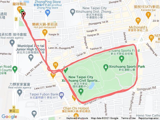新莊運動公園繞圈走