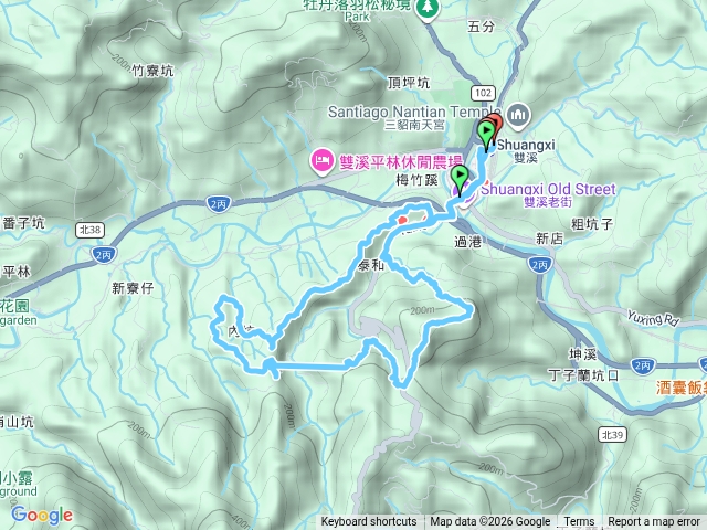 雙溪-梅竹蹊山-麻竹坑山-蝙蝠山雙竹三山O型預覽圖