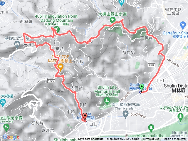 南樹林 大棟山 大湖頂山 山佳