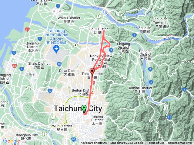 台中火車站至后里火車站健走
