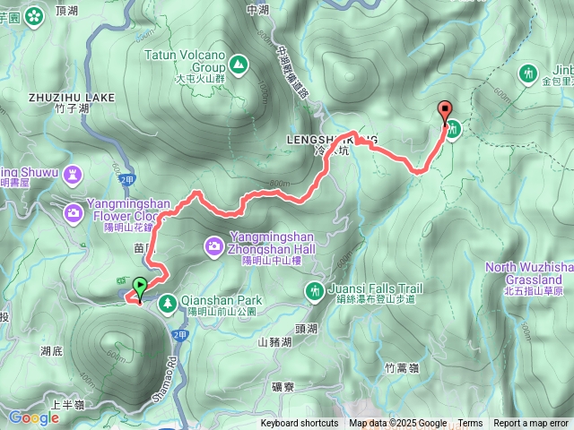 2025-09-07 冷苗古道連走冷擎步道暨中元普渡─陽明山遊客中心→冷苗古道→中山樓山北峰→冷水坑→菁山吊橋→冷擎步道→雞心崙平台→擎天崗