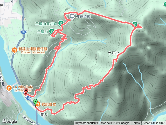 2026.07.08 直潭山 → 二龍山 O走預覽圖