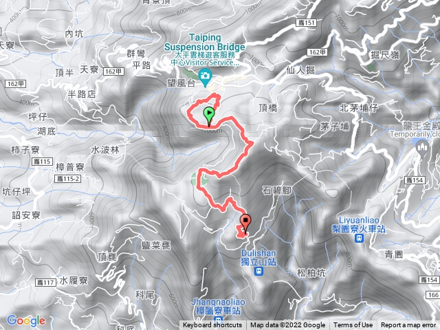 龜山、大龍頂西北峰、大龍頂、紅楠坑山、奉天巖