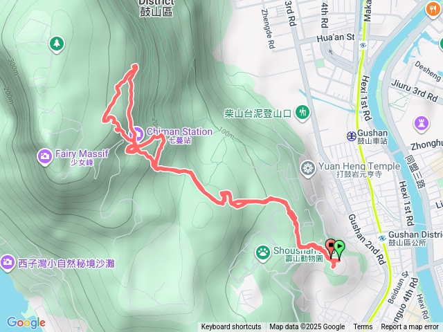 小百岳集起來壽山(壽山動物園停車場-七蔓-好漢亭)