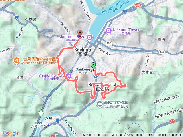 三坑車站-紅淡山-獅球嶺砲臺連走劉銘傳隧道-基隆車站預覽圖