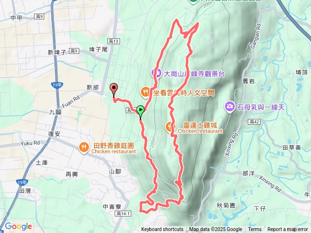 20251115大崗山環形健走：如意公園-南峰-主峰-超峰寺預覽圖