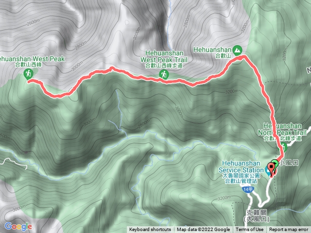 合歡西北峰 原路返回