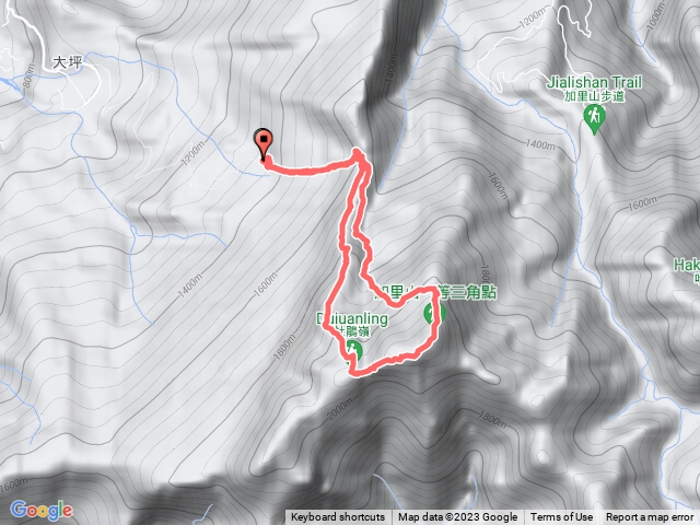 加里山大坪登山口P型