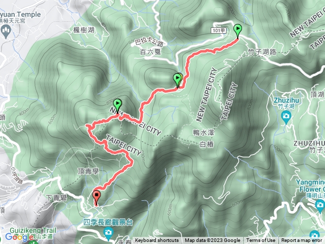 面天山-向天山步道：二子坪進、清天宮出