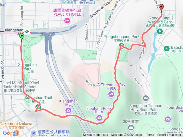 象山捷運進，永春捷運出預覽圖