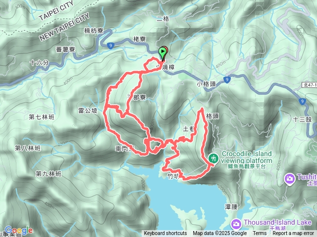 20251101 二格公園-雷公埤山-溪畔古道-竹坑古道-鱷魚島觀景臺-小格頭獅頭山連走- O行預覽圖