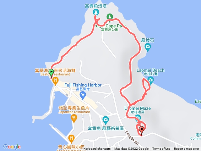 富貴角燈塔步道（左進右出）