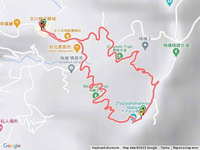 竹子尖山-二層坪停車場（梅龍上觀音下