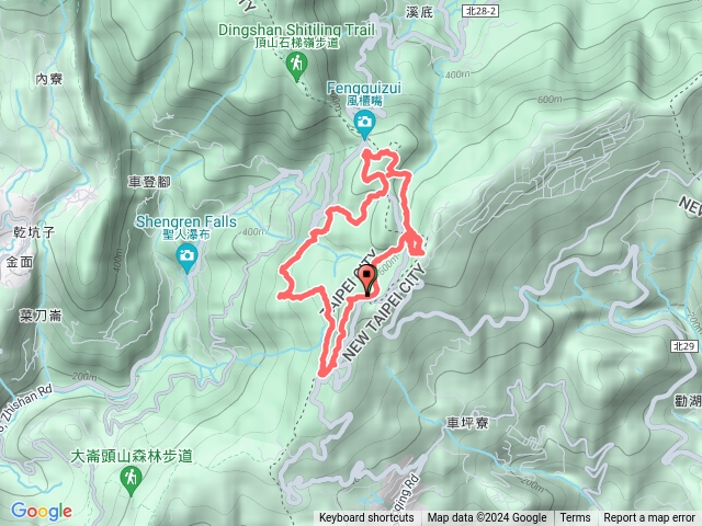 五指山-內雙溪山-梅花山連峰O型 (by way of 石門嶺古道-內雙溝溪溪谷步道-雙溪溝古道-五指山古道)預覽圖