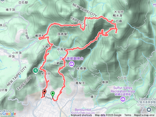2024-05-29慈航寺竹林步道阿昌林道清天宮山腰水管路大屯谷小屯山大屯南西峰興福寮水管路清礜古道下貴子坑