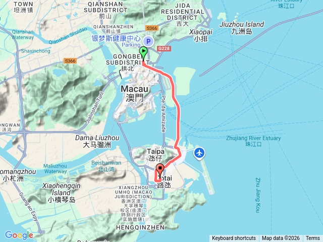2026.01.14珠海拱北口岸回澳門巴黎人軌跡預覽圖