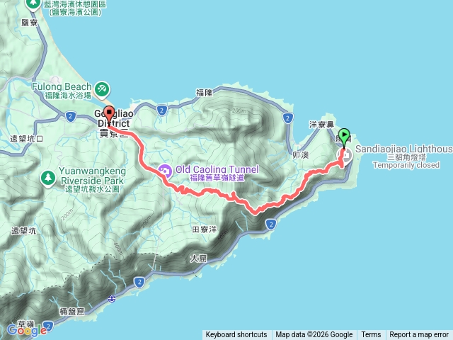 三貂角-天堂路-萊萊山-三岔峰-隆隆山-吳家古厝預覽圖