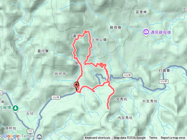 20260224 三叉港慈安宮 遠景古道 昭北府 青雲古道 土地公嶺保甲路 嶺頭觀日步道 O行預覽圖