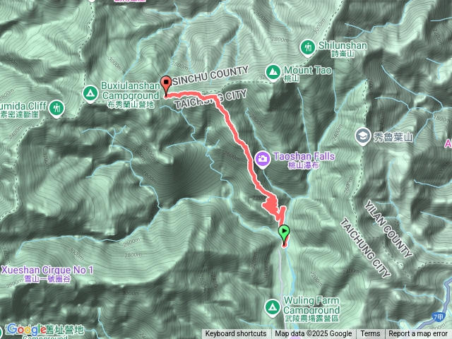 Day1武陵橋-桃山登山口—新達山屋