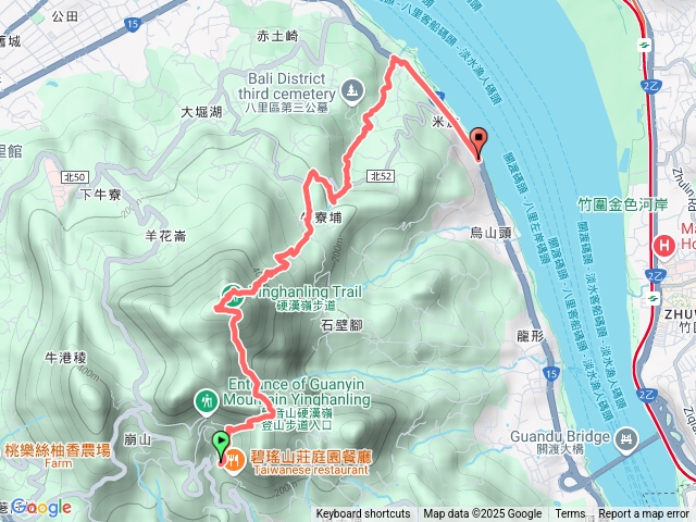 觀音山牛寮埔八里米倉里縱走預覽圖