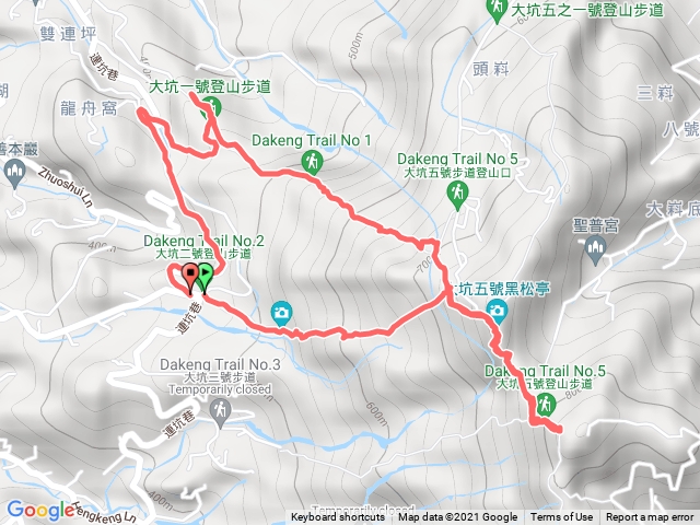 大坑2號到5號到頭科山回程1號