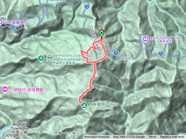 自忠山，東水山，北霞山連走預覽圖