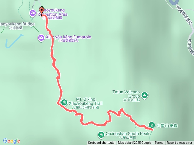 小油坑上七星山主峰東峰