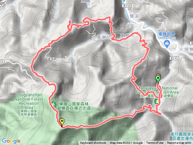 有木五寶O型-雙溪山、蟾蜍山、東麓山、志繼山與東眼山