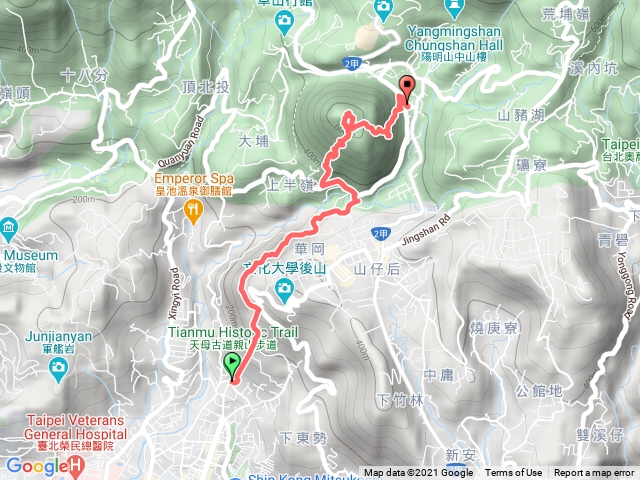 天母水管路步道+紗帽山