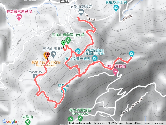 五指山（含觀音步道）O型路線
