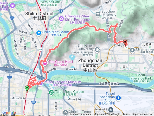 捷運圓山站大龍峒山劍南山文間山捷運劍南站