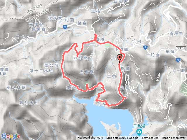 雷公埤古道鱷魚島O型