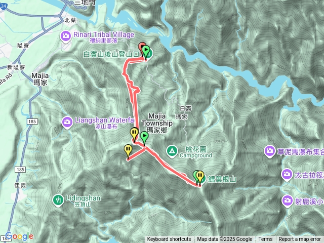 白賓山到鱈葉根山預覽圖