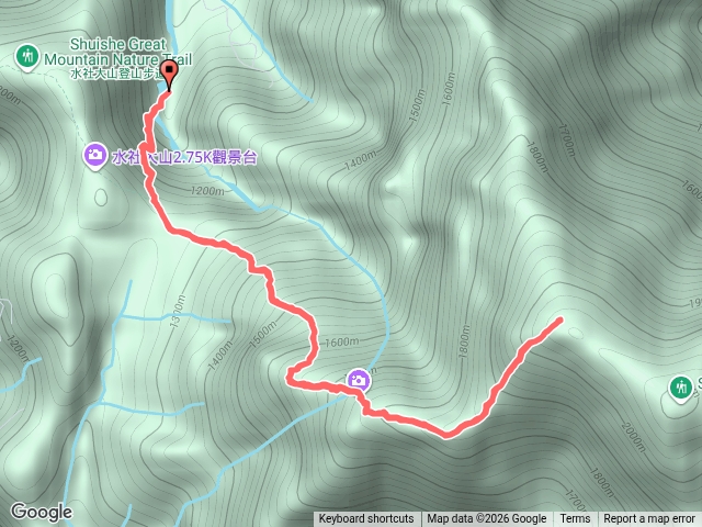 水社大山，白石登山口