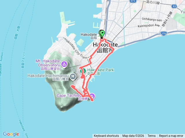 函館晨跑-力待岬