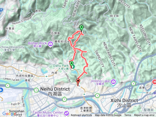 大湖牛稠湖尾石崁消防山11連峰