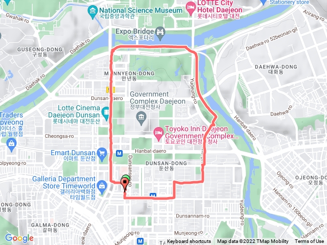 韓國大田出差旅跑