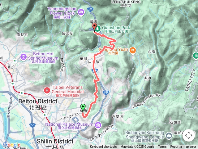 芝山-石角山-玉稠湖南-玉稠湖山-下竹林山-山豬湖山-陽明山總站