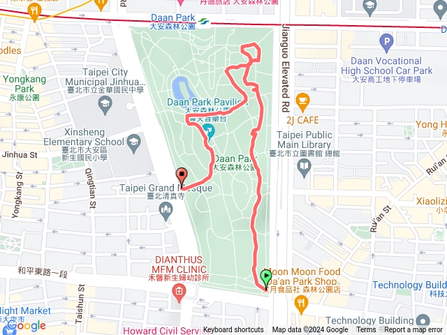 大安森林公園杜鵑花路徑