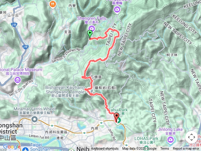 2025-05-04聖人橋站-梅花山西峰-梅花山-大崙頭山-圓覺寺-大湖公園站