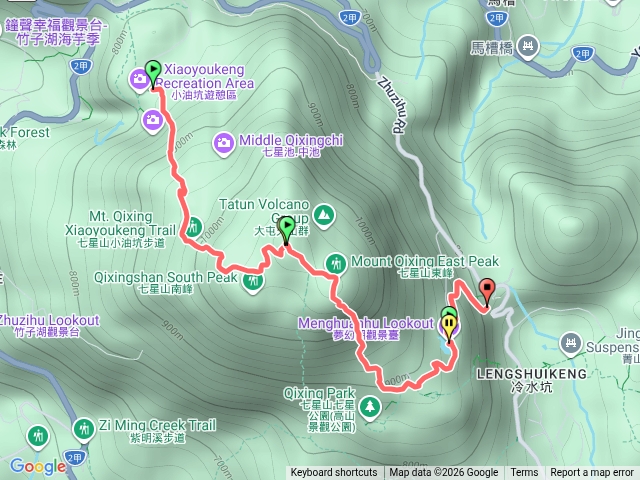 七星峰-小油坑起經東峰、夢幻湖