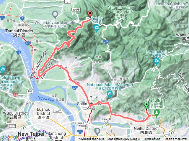 台北大縱走第一段， 關渡到二子坪