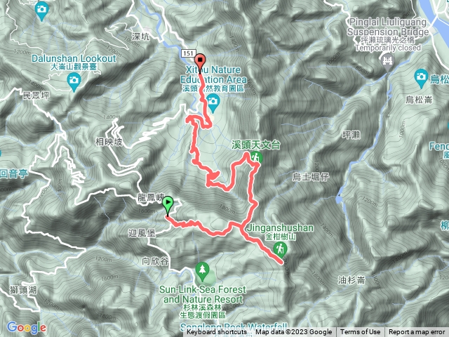 鳳凰南嶺線步道(溪頭至杉林溪縱走)