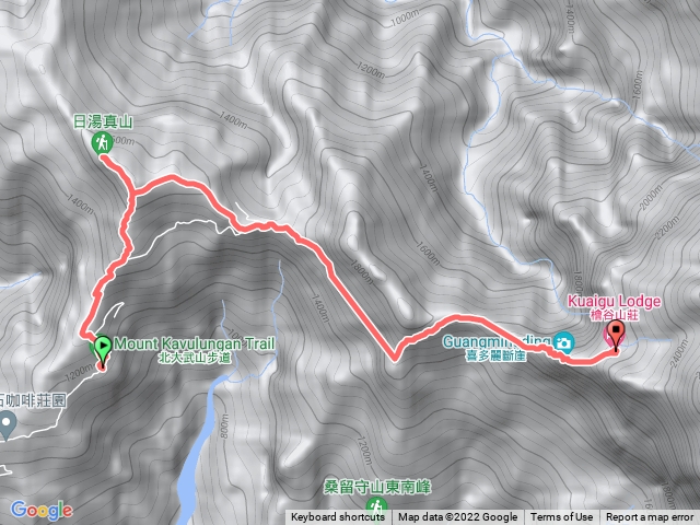 北大武登山口-日湯真山-檜谷