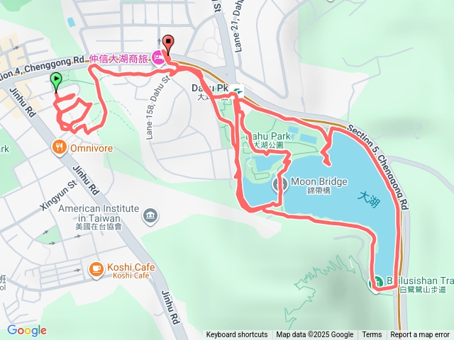 內湖 成功登山步道-大湖公園環湖步道O繞預覽圖